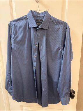 Kenneth Cole Blue Pinstripe Men's Dress Shirt